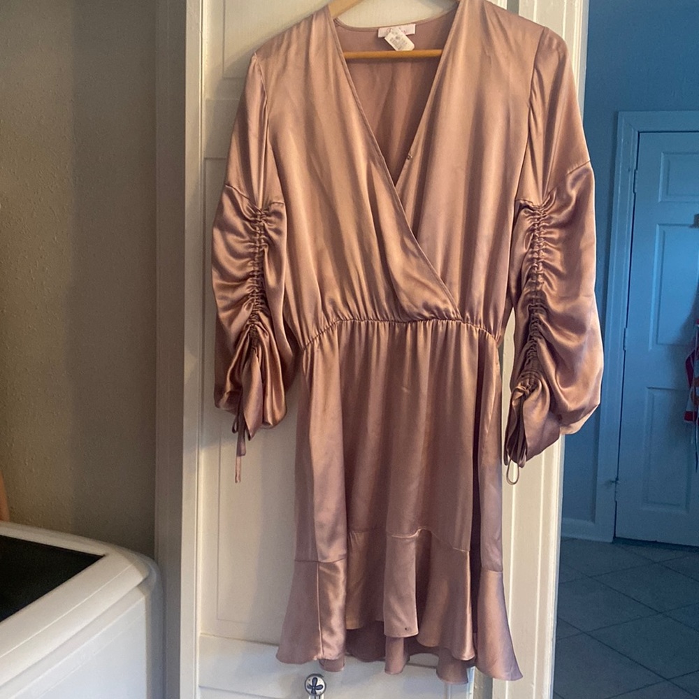 Parker silk Lilly purple pink dress
